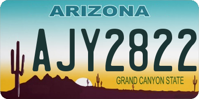 AZ license plate AJY2822