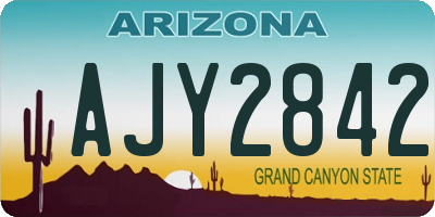 AZ license plate AJY2842