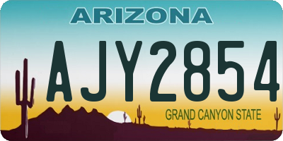 AZ license plate AJY2854