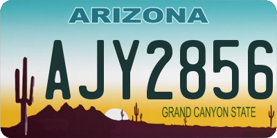 AZ license plate AJY2856