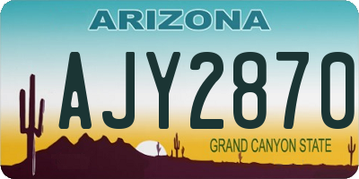 AZ license plate AJY2870