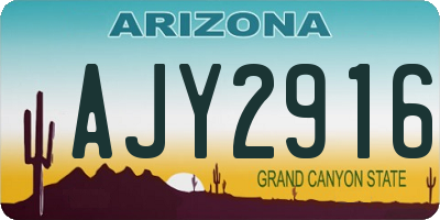 AZ license plate AJY2916