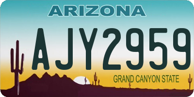 AZ license plate AJY2959