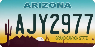 AZ license plate AJY2977
