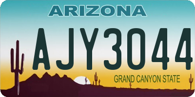 AZ license plate AJY3044