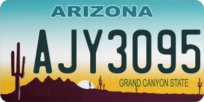 AZ license plate AJY3095