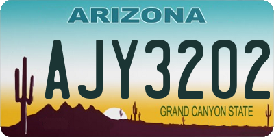AZ license plate AJY3202
