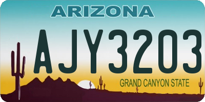 AZ license plate AJY3203