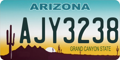 AZ license plate AJY3238