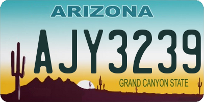 AZ license plate AJY3239