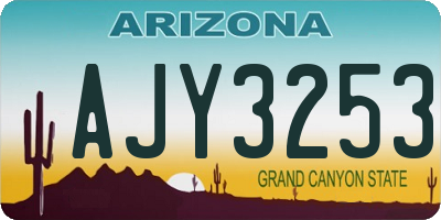 AZ license plate AJY3253