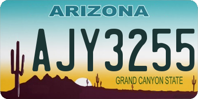AZ license plate AJY3255