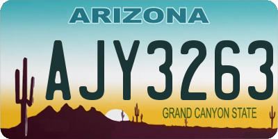 AZ license plate AJY3263