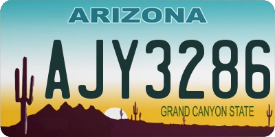 AZ license plate AJY3286