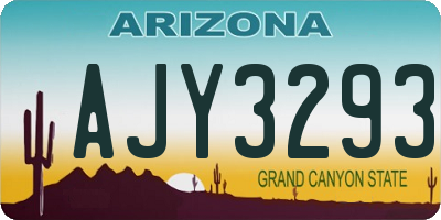 AZ license plate AJY3293