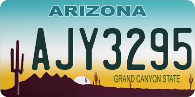 AZ license plate AJY3295