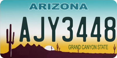 AZ license plate AJY3448
