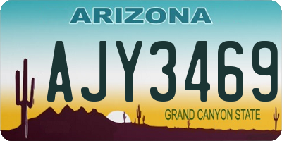 AZ license plate AJY3469