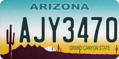 AZ license plate AJY3470