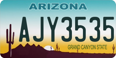 AZ license plate AJY3535
