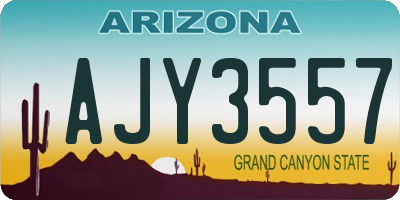 AZ license plate AJY3557