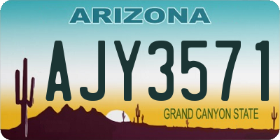 AZ license plate AJY3571