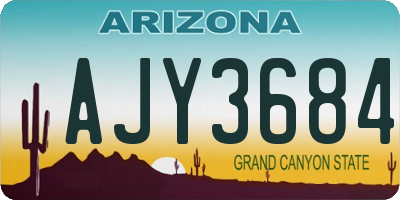 AZ license plate AJY3684