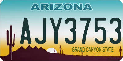 AZ license plate AJY3753