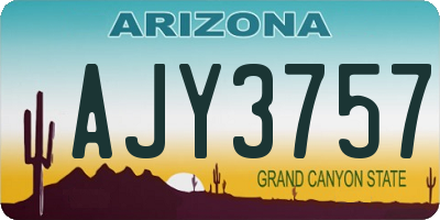 AZ license plate AJY3757
