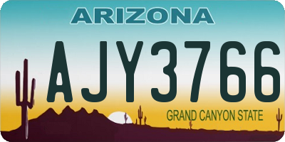 AZ license plate AJY3766