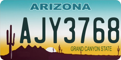 AZ license plate AJY3768