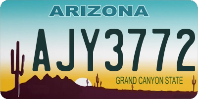 AZ license plate AJY3772