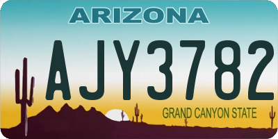AZ license plate AJY3782