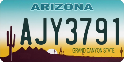 AZ license plate AJY3791