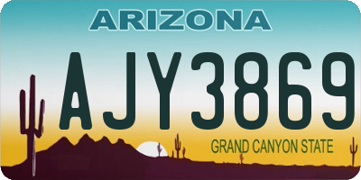 AZ license plate AJY3869