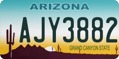 AZ license plate AJY3882