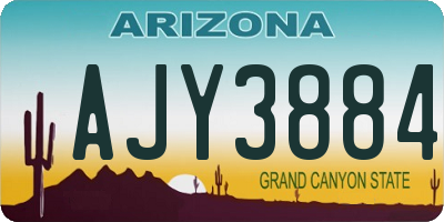 AZ license plate AJY3884