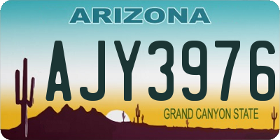 AZ license plate AJY3976
