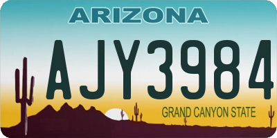 AZ license plate AJY3984