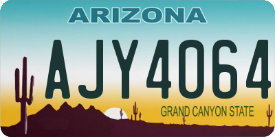 AZ license plate AJY4064