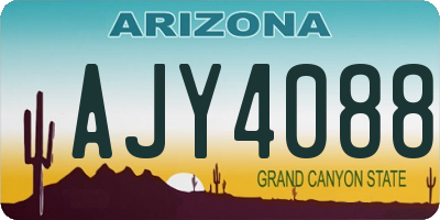 AZ license plate AJY4088