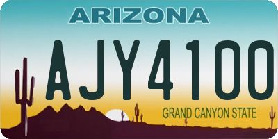 AZ license plate AJY4100