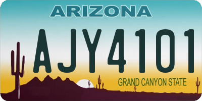 AZ license plate AJY4101
