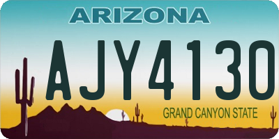AZ license plate AJY4130