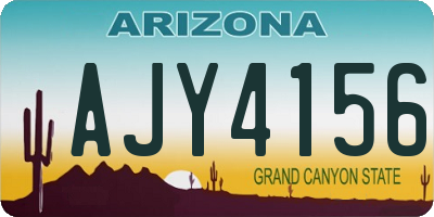 AZ license plate AJY4156