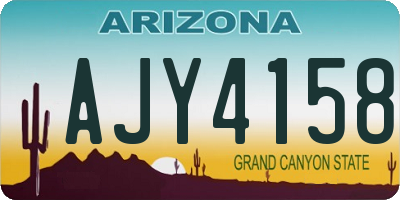 AZ license plate AJY4158