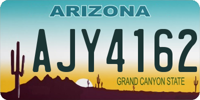 AZ license plate AJY4162