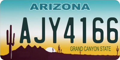 AZ license plate AJY4166