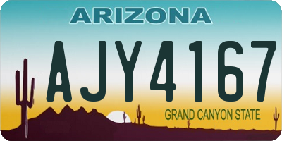 AZ license plate AJY4167