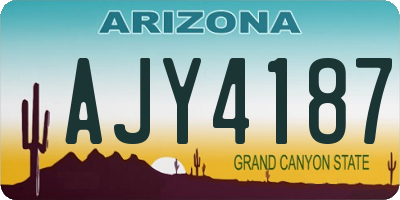 AZ license plate AJY4187